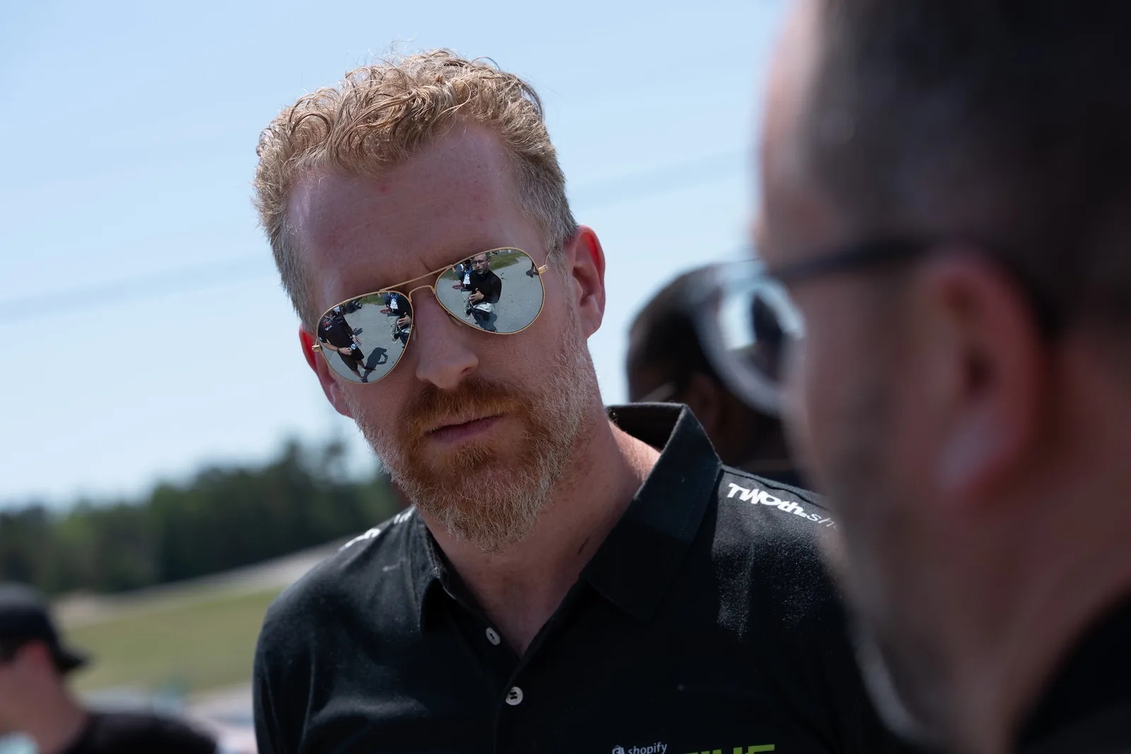 Malcolm, coach and engineer at TWOth Autosport, in the paddock at Canadian Tire Motorsport Park